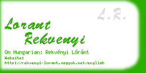 lorant rekvenyi business card